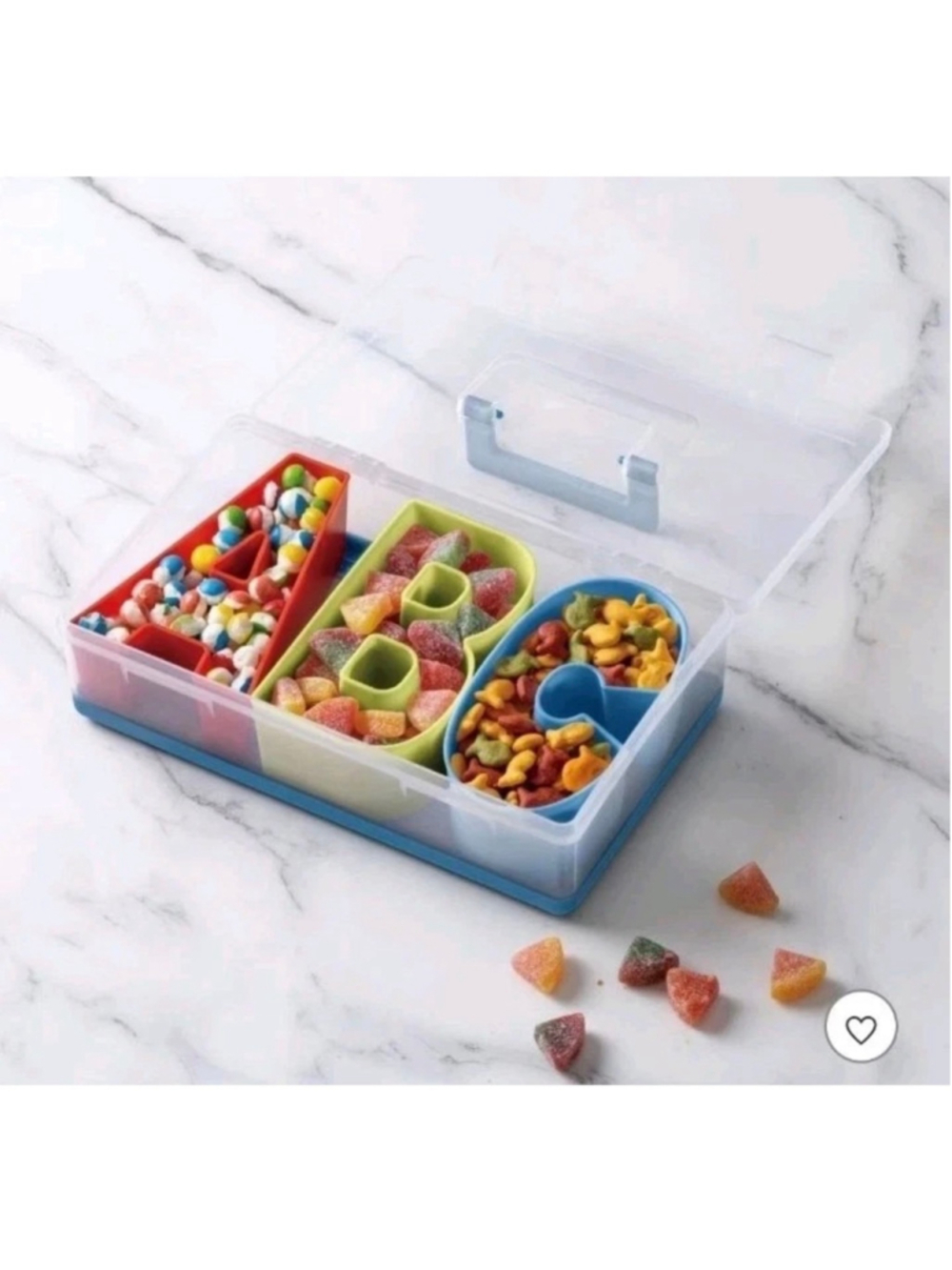 Cook With Color ABC Snack Box Food Storage Container One Size Blue Red